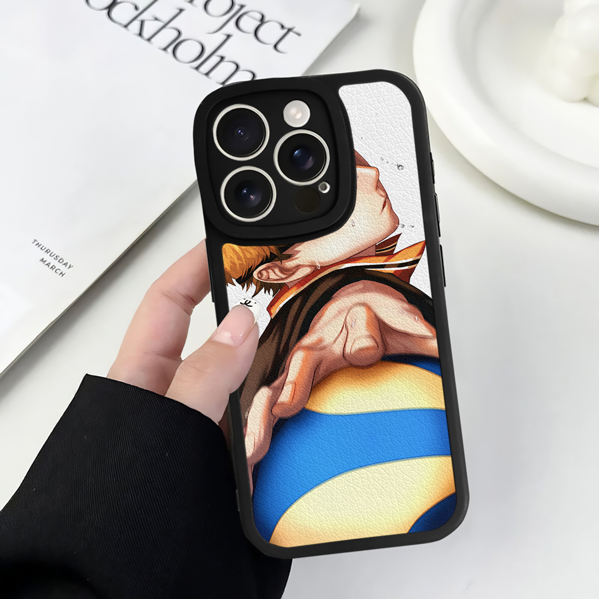 （画像用） ハイキュー!! Haikyu!! 【iPhone 16シリーズ対応】シリコンスマホケース（レザー調） 材質：シリコン